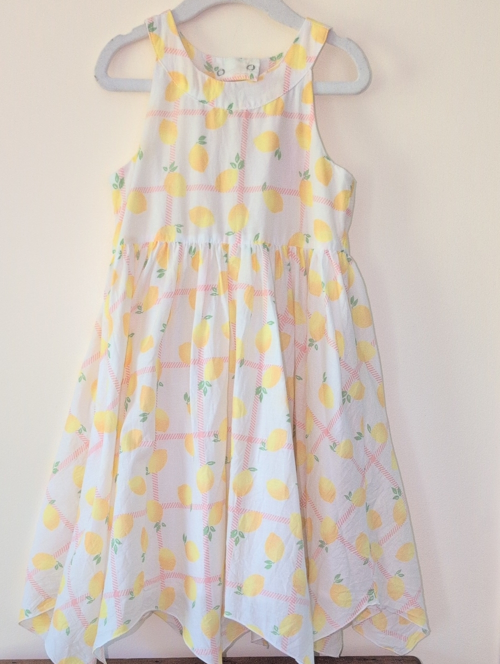 Isaac Mizrahi White Dress with Yellow Lemon Print
